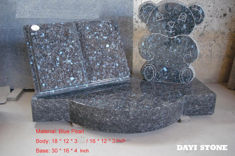 Blue Pearl Granite Headstone